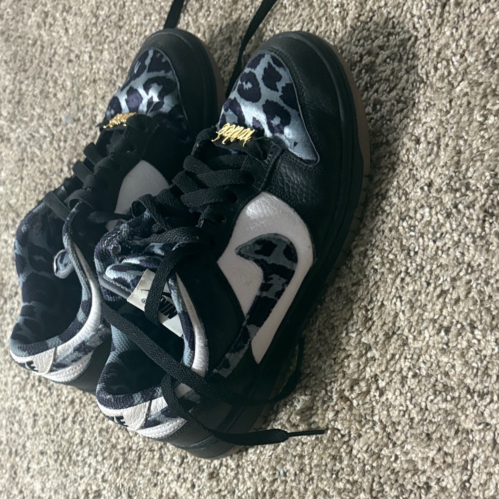 Nike Black and White Leopard Sneakers